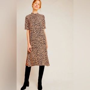 Anthropologie McKenzie Leopard Dress, Size Small